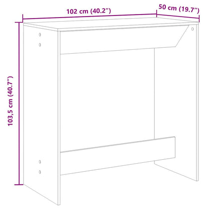 Bar Table Grey Sonoma 102x50x103,5 cm Engineered Wood