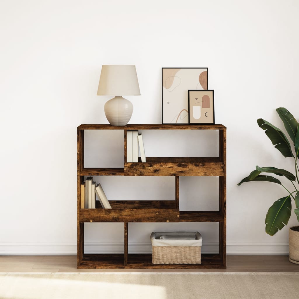 Book Cabinet/Room Divider Smoked Oak 100x33x94,5 cm