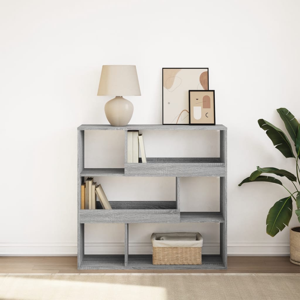 Book Cabinet/Room Divider Grey Sonoma 100x33x94,5 cm