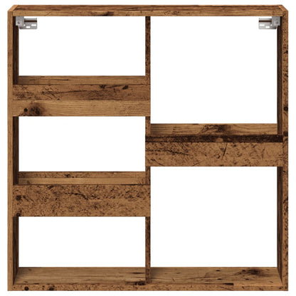 Wall Cabinet Old Wood 80x15x80 cm Engineered Wood