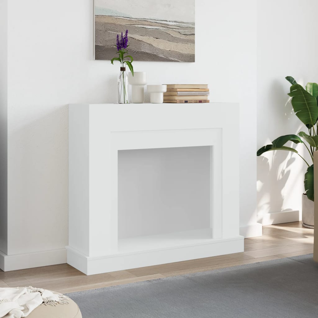 Fireplace Surround White 100x30x87.5 cm Engineered Wood