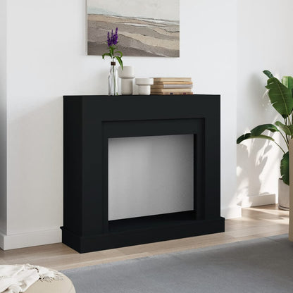 Fireplace Surround Black 100x30x87.5 cm Engineered Wood