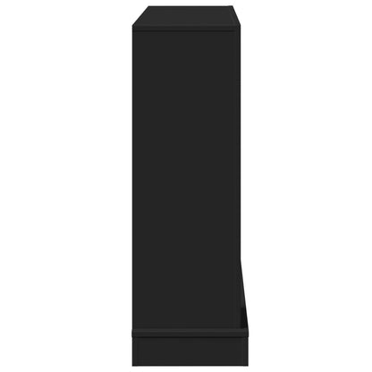 Fireplace Surround Black 100x30x87.5 cm Engineered Wood