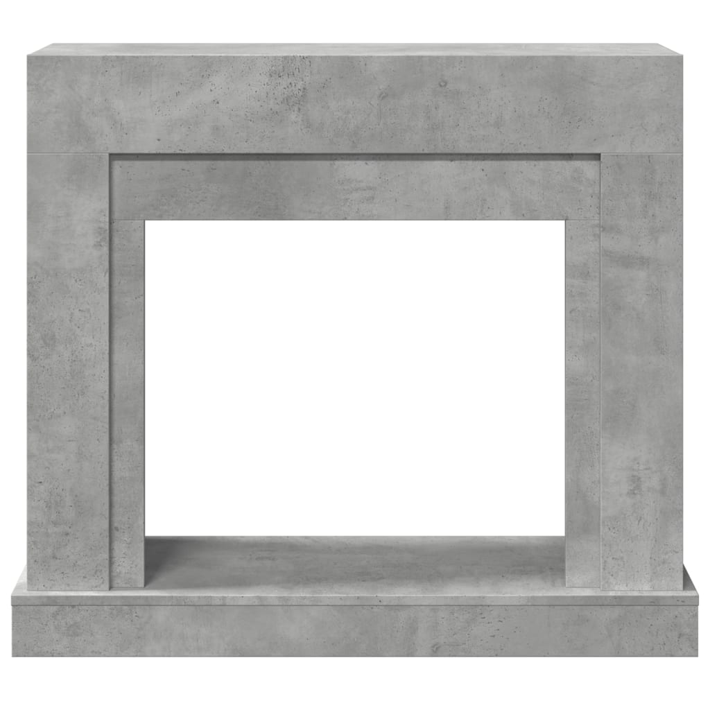 Fireplace Surround Concrete Grey 100x30x87.5 cm Engineered Wood