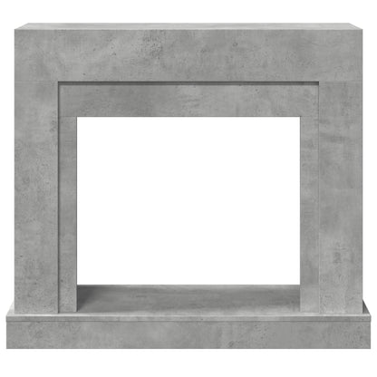 Fireplace Surround Concrete Grey 100x30x87.5 cm Engineered Wood