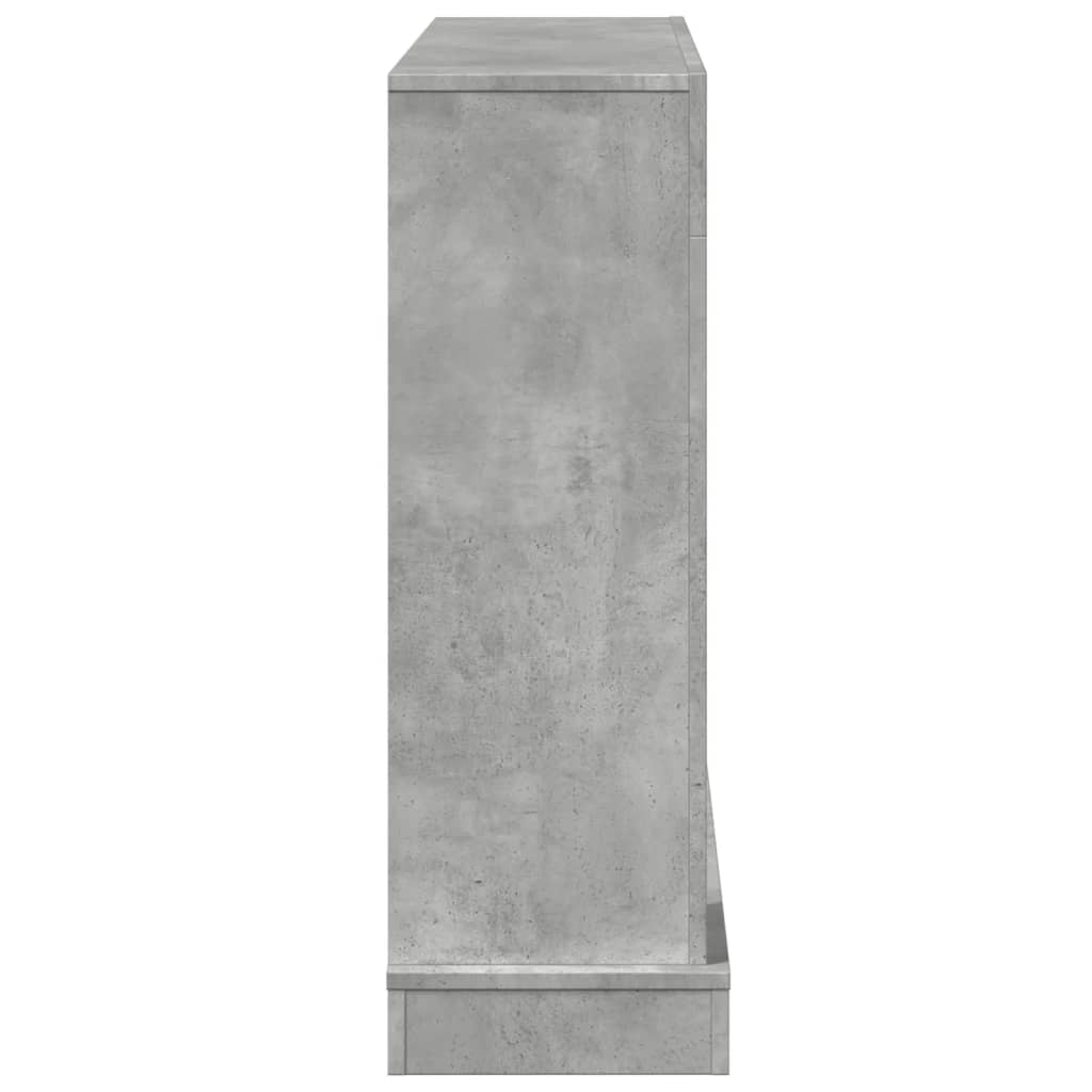 Fireplace Surround Concrete Grey 100x30x87.5 cm Engineered Wood