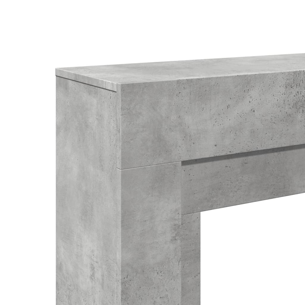 Fireplace Surround Concrete Grey 100x30x87.5 cm Engineered Wood