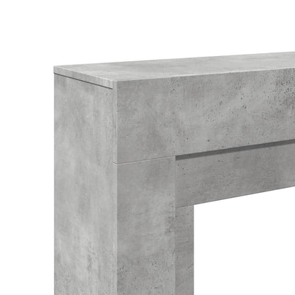 Fireplace Surround Concrete Grey 100x30x87.5 cm Engineered Wood
