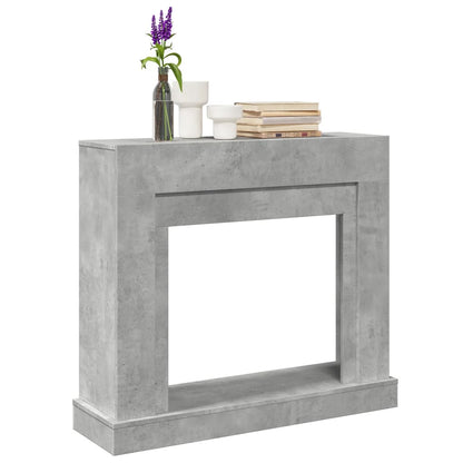 Fireplace Surround Concrete Grey 100x30x87.5 cm Engineered Wood