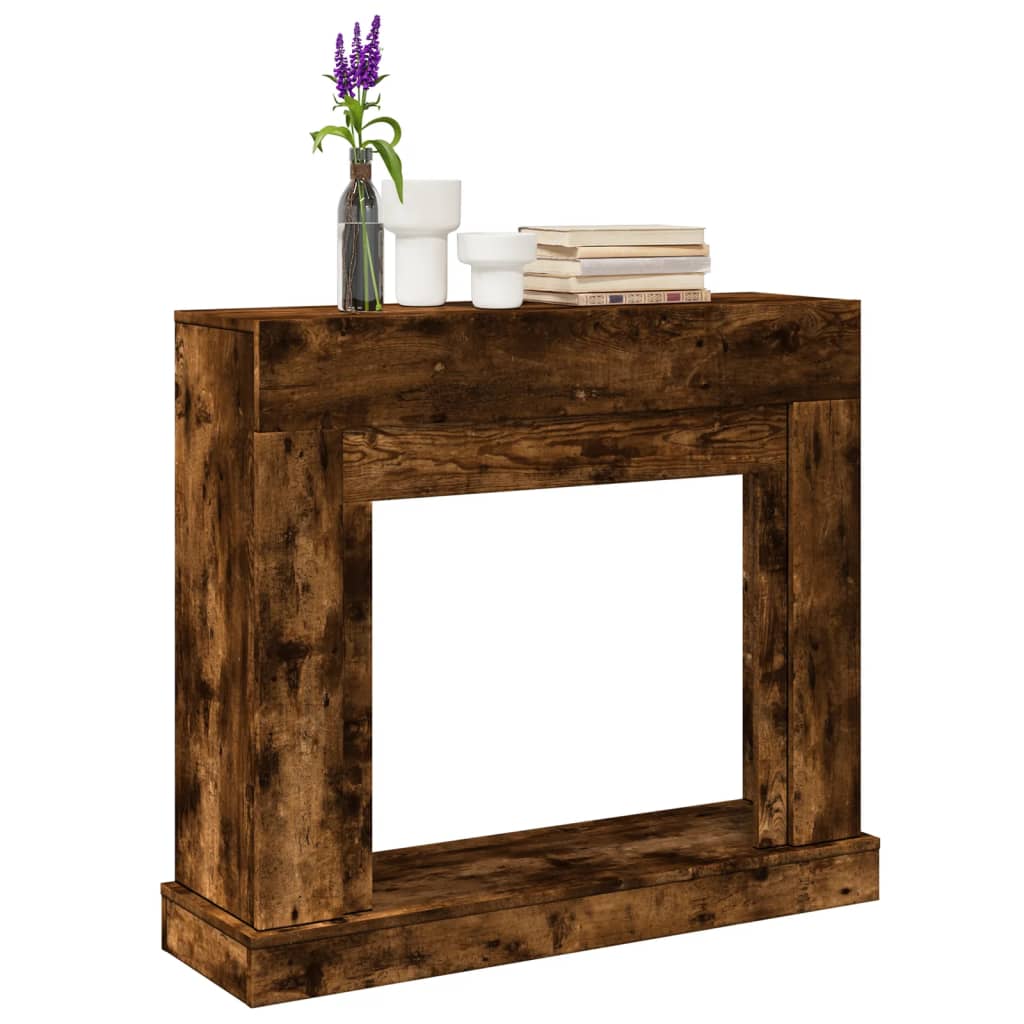 Fireplace Surround Smoked Oak 100x30x87.5 cm Engineered Wood