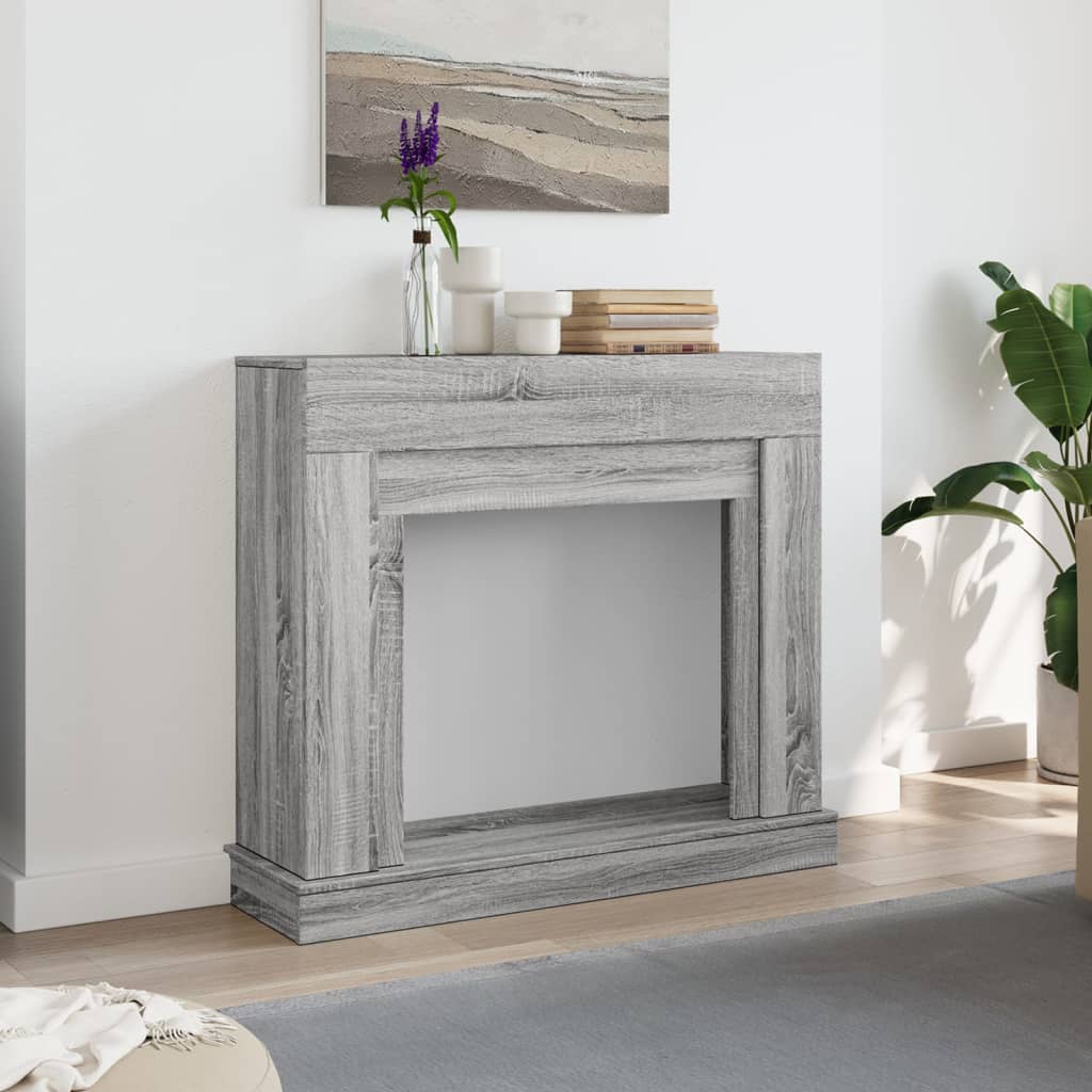Fireplace Surround Grey Sonoma 100x30x87.5 cm Engineered Wood