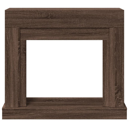 Fireplace Surround Brown Oak 100x30x87.5 cm Engineered Wood