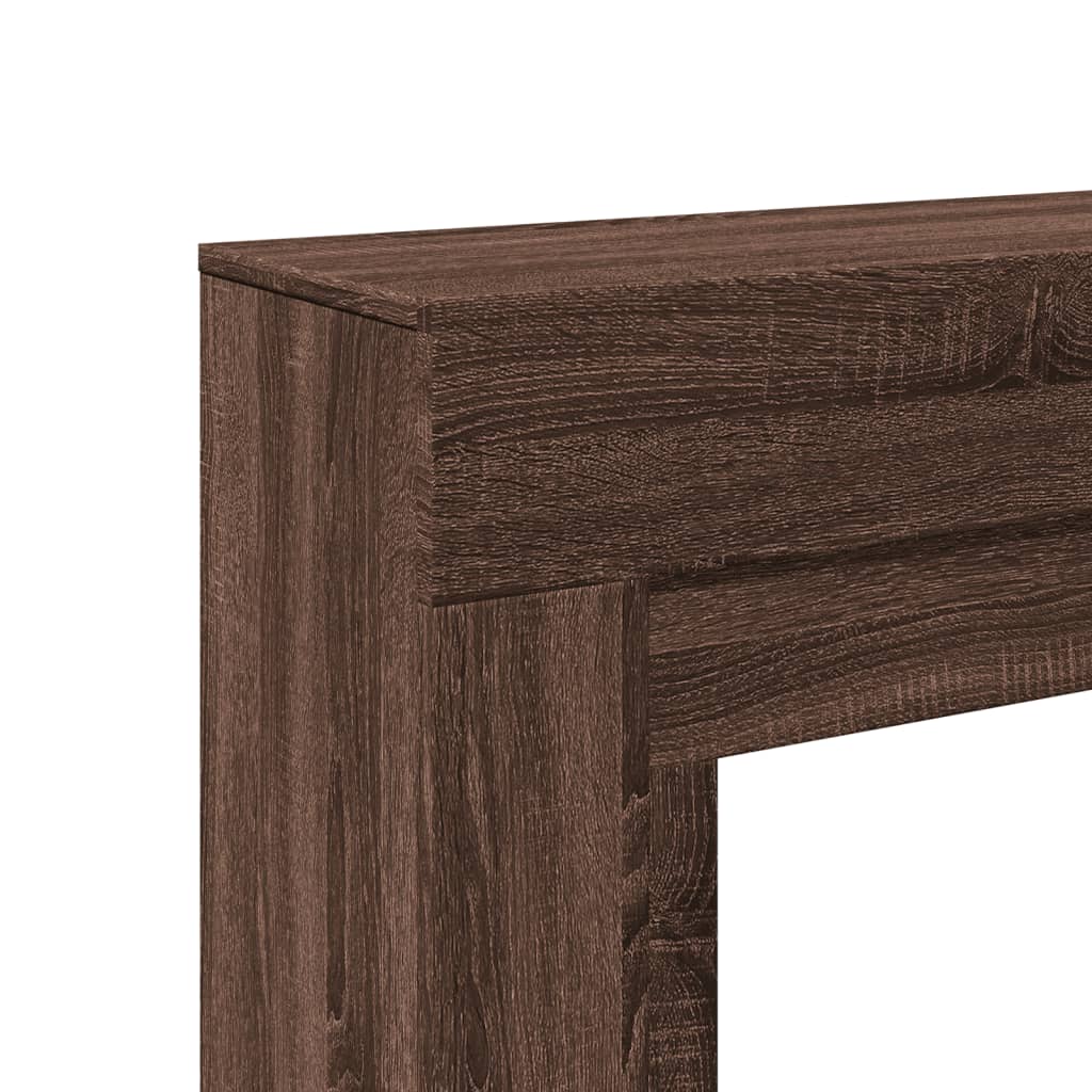 Fireplace Surround Brown Oak 100x30x87.5 cm Engineered Wood