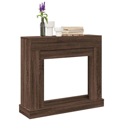 Fireplace Surround Brown Oak 100x30x87.5 cm Engineered Wood