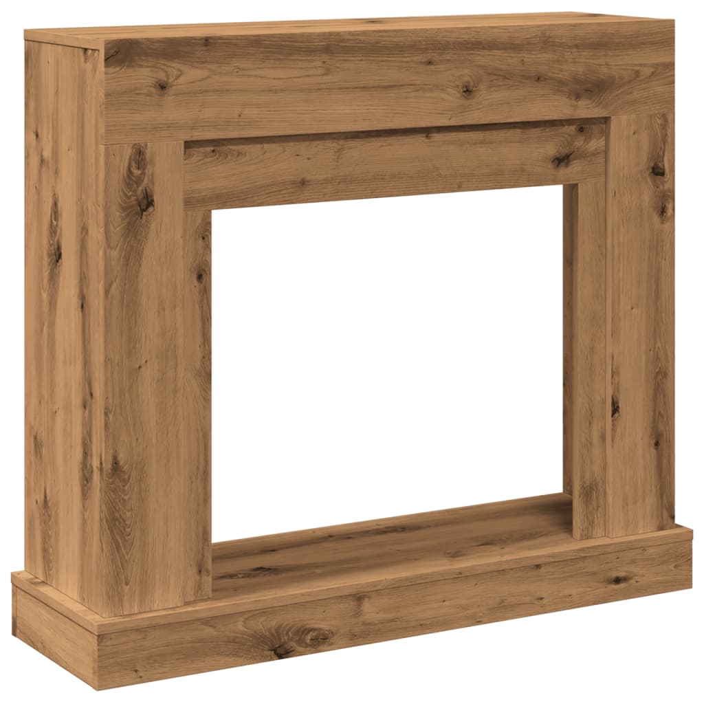 Fireplace Surround Artisan Oak 100x30x87.5 cm Engineered Wood