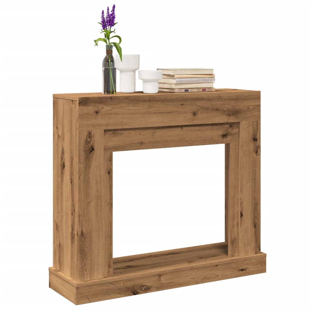 Fireplace Surround Artisan Oak 100x30x87.5 cm Engineered Wood