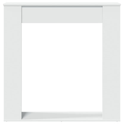 Fireplace Surround White 100x20x100 cm Engineered Wood