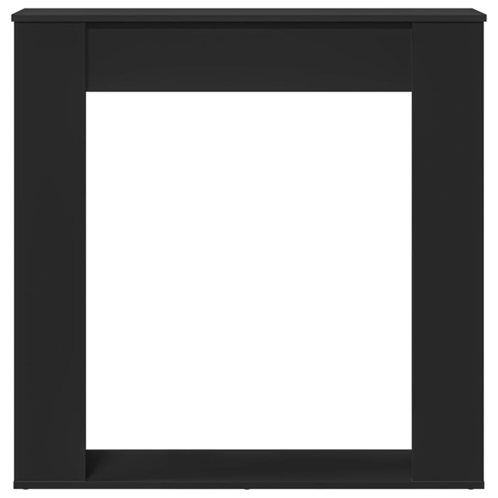 Fireplace Surround Black 100x20x100 cm Engineered Wood