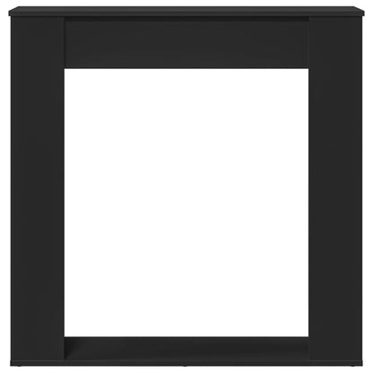 Fireplace Surround Black 100x20x100 cm Engineered Wood