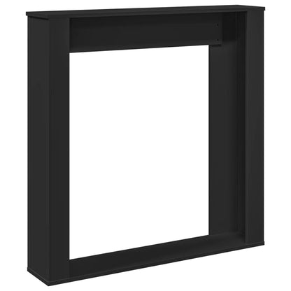 Fireplace Surround Black 100x20x100 cm Engineered Wood