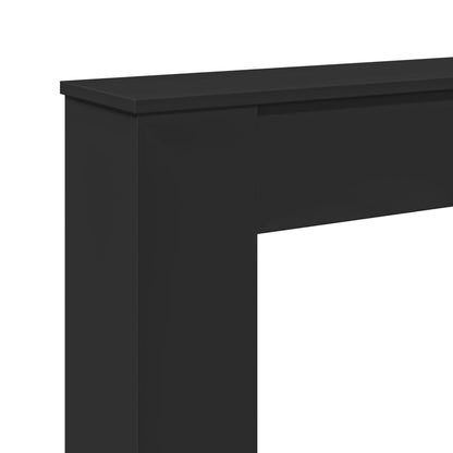 Fireplace Surround Black 100x20x100 cm Engineered Wood