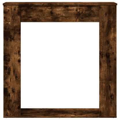Fireplace Surround Smoked Oak 100x20x100 cm Engineered Wood