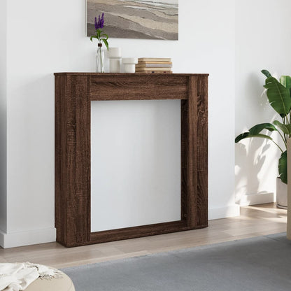 Fireplace Surround Brown Oak 100x20x100 cm Engineered Wood
