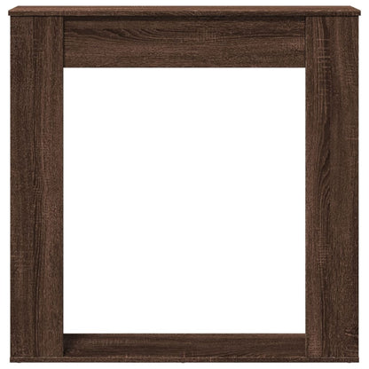 Fireplace Surround Brown Oak 100x20x100 cm Engineered Wood