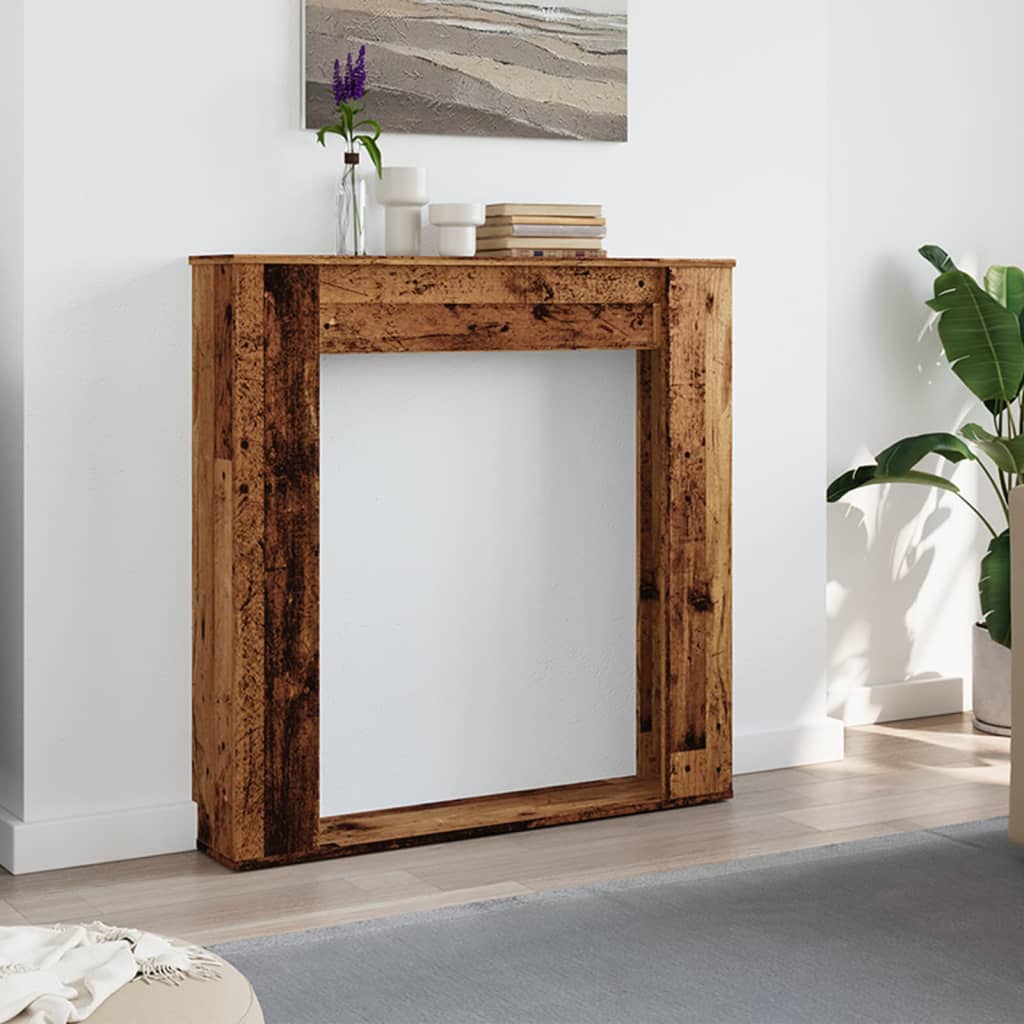 Fireplace Surround Old Wood 100x20x100 cm Engineered Wood
