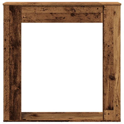 Fireplace Surround Old Wood 100x20x100 cm Engineered Wood