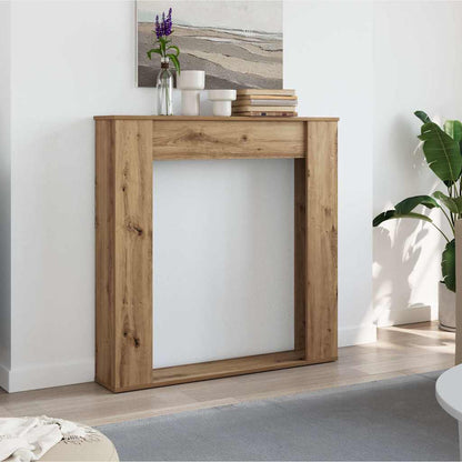 Fireplace Surround Artisan Oak 100x20x100 cm Engineered Wood
