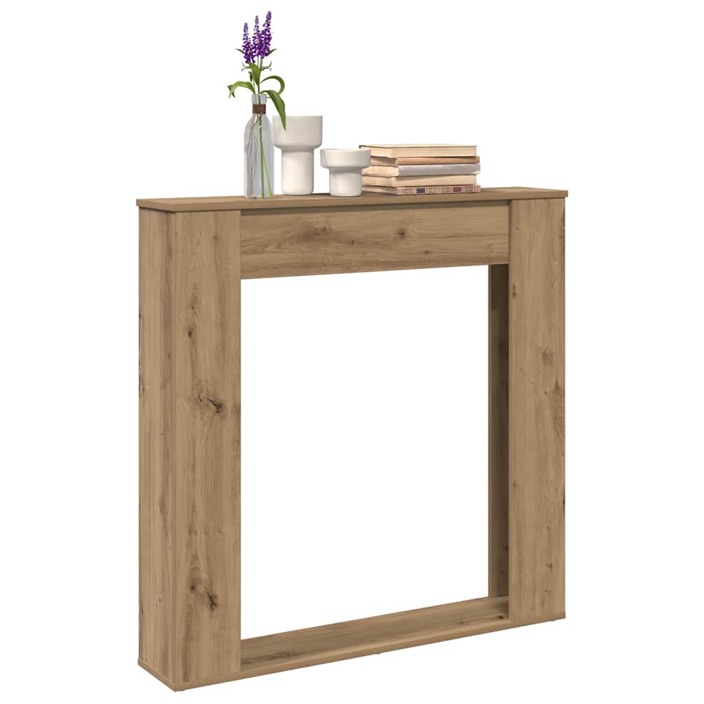 Fireplace Surround Artisan Oak 100x20x100 cm Engineered Wood