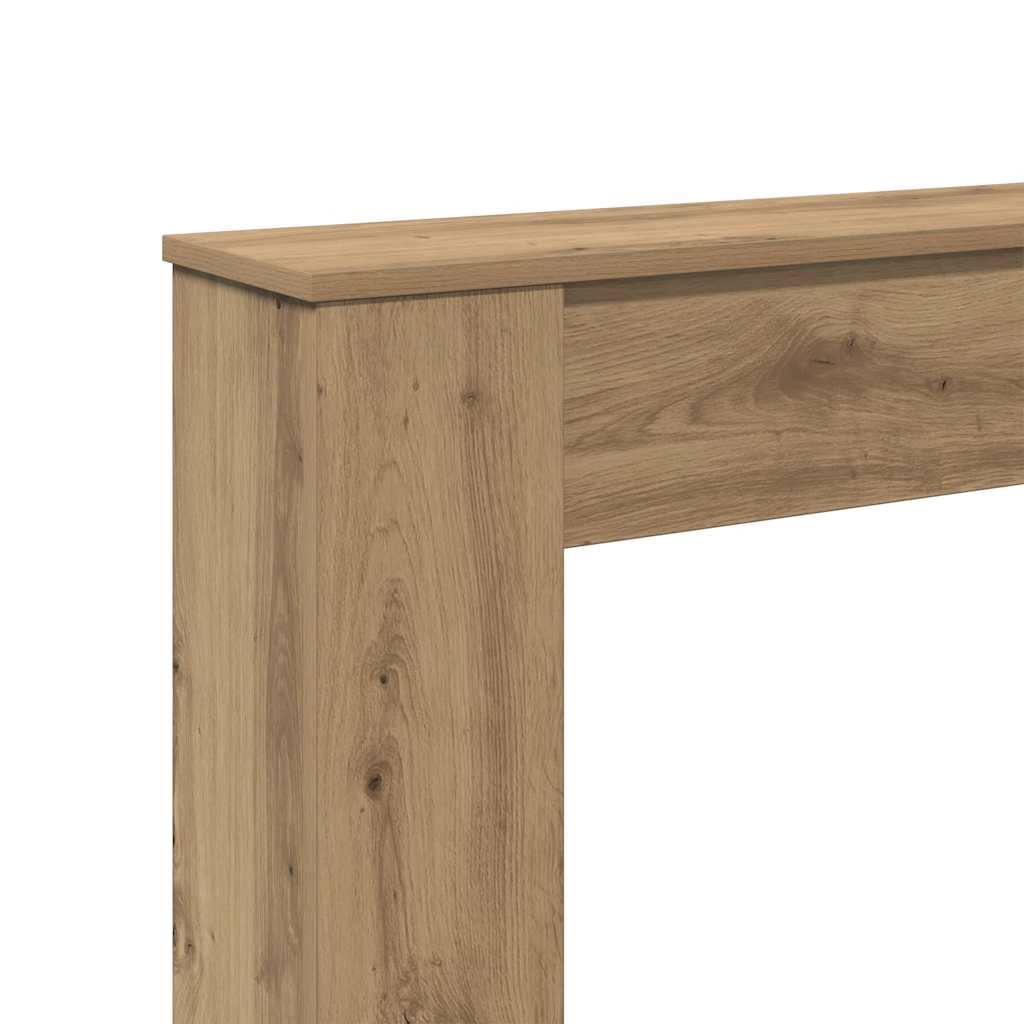 Fireplace Surround Artisan Oak 100x20x100 cm Engineered Wood
