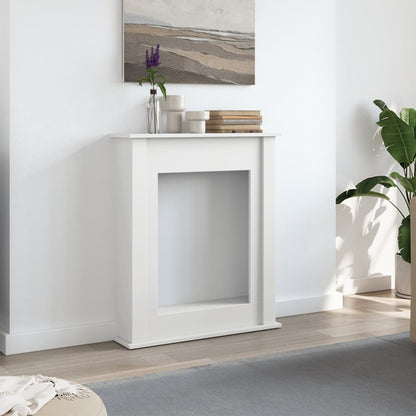 Fireplace Surround White 75x20x87.5 cm Engineered Wood
