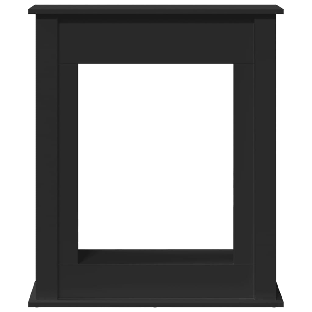 Fireplace Surround Black 75x20x87.5 cm Engineered Wood