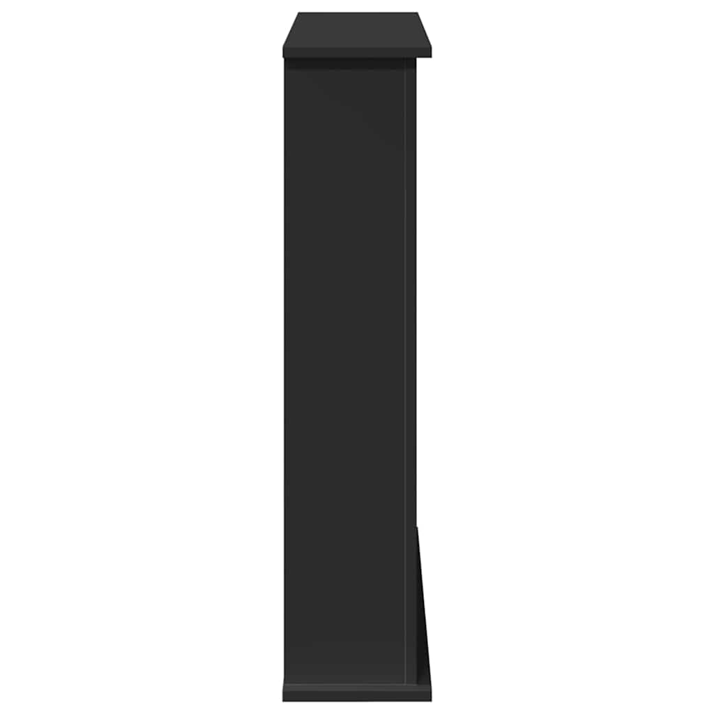 Fireplace Surround Black 75x20x87.5 cm Engineered Wood