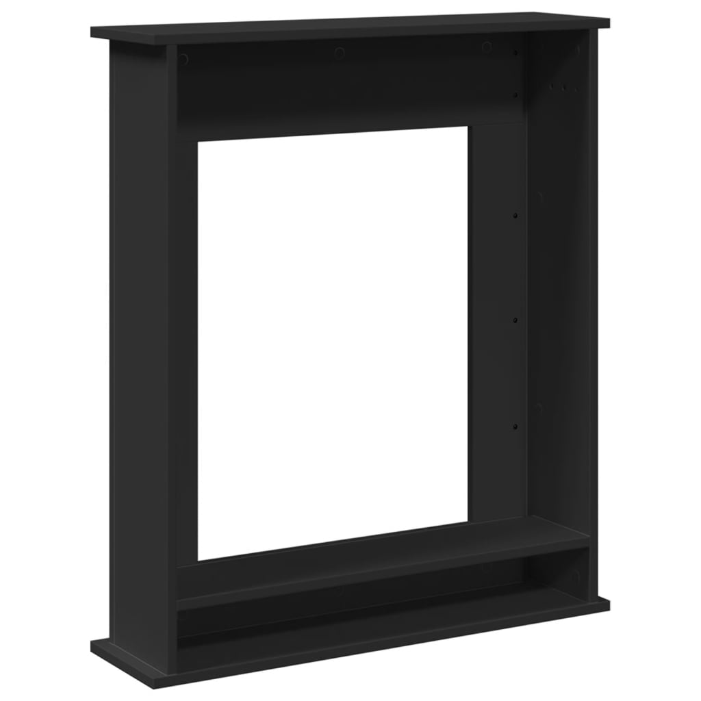Fireplace Surround Black 75x20x87.5 cm Engineered Wood