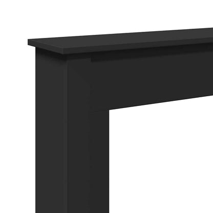 Fireplace Surround Black 75x20x87.5 cm Engineered Wood