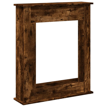 Fireplace Surround Smoked Oak 75x20x87.5 cm Engineered Wood