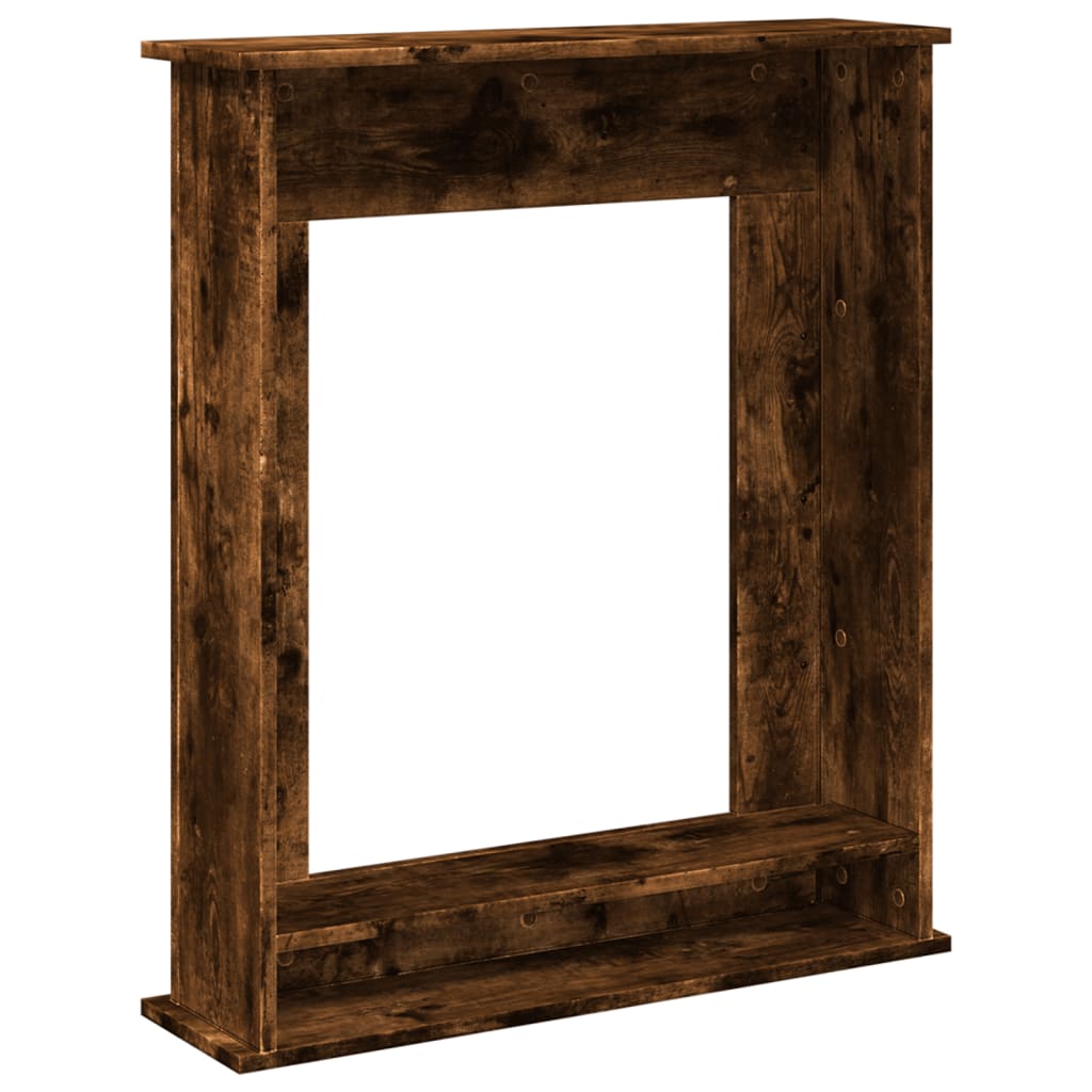 Fireplace Surround Smoked Oak 75x20x87.5 cm Engineered Wood