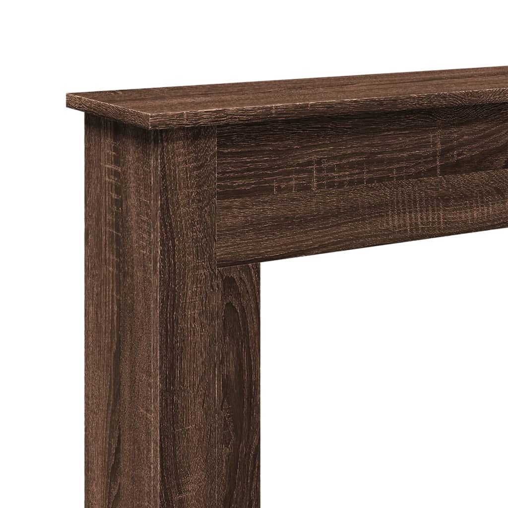 Fireplace Surround Brown Oak 75x20x87.5 cm Engineered Wood