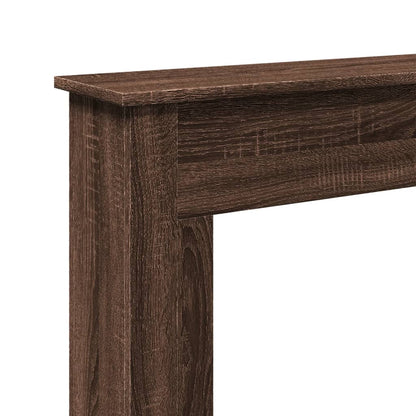 Fireplace Surround Brown Oak 75x20x87.5 cm Engineered Wood