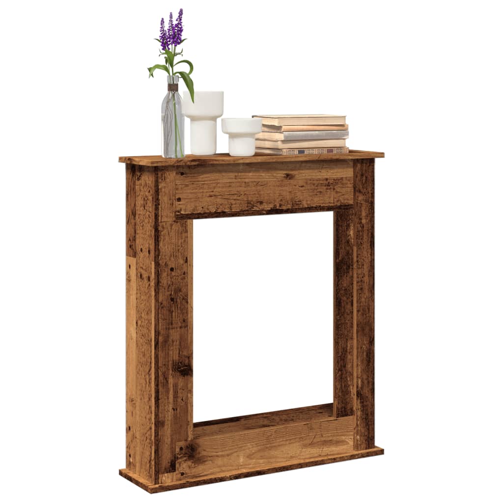 Fireplace Surround Old Wood 75x20x87.5 cm Engineered Wood