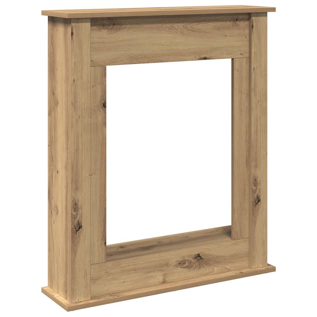 Fireplace Surround Artisan Oak 75x20x87.5 cm Engineered Wood