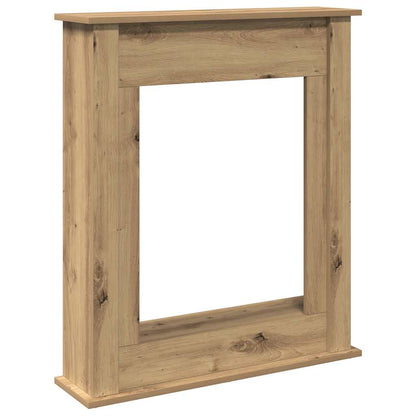 Fireplace Surround Artisan Oak 75x20x87.5 cm Engineered Wood