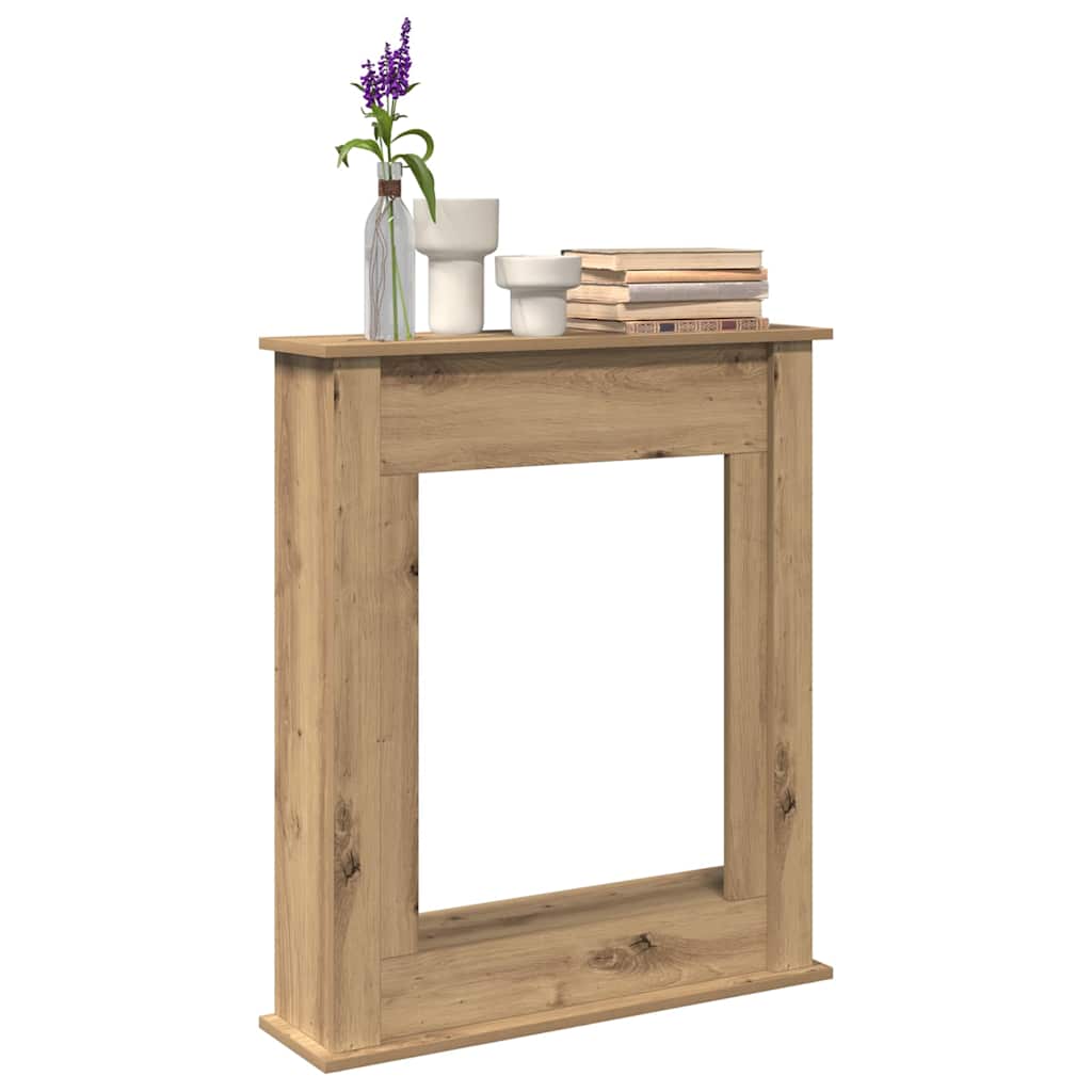 Fireplace Surround Artisan Oak 75x20x87.5 cm Engineered Wood