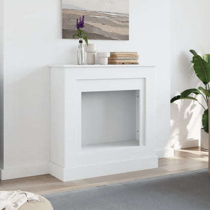 Fireplace Surround White 90x30x90 cm Engineered Wood