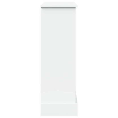 Fireplace Surround White 90x30x90 cm Engineered Wood