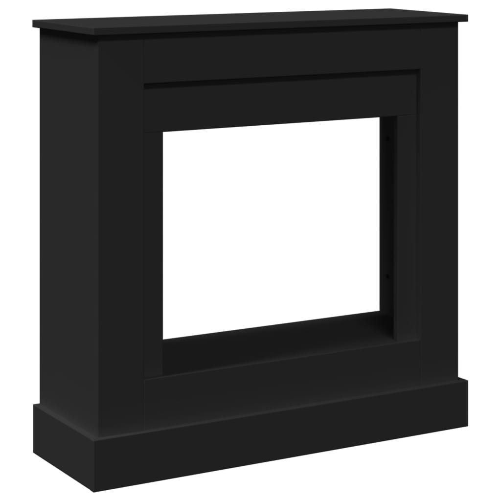 Fireplace Surround Black 90x30x90 cm Engineered Wood
