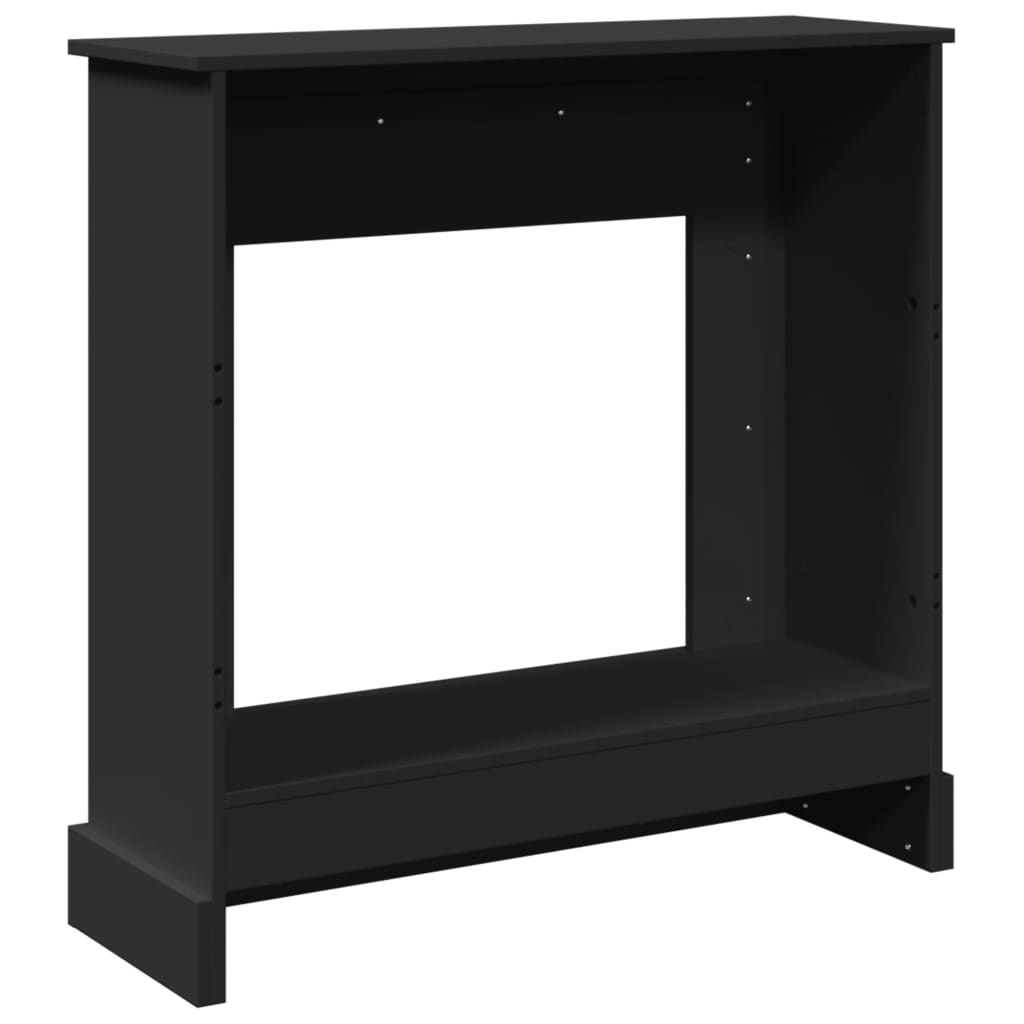 Fireplace Surround Black 90x30x90 cm Engineered Wood